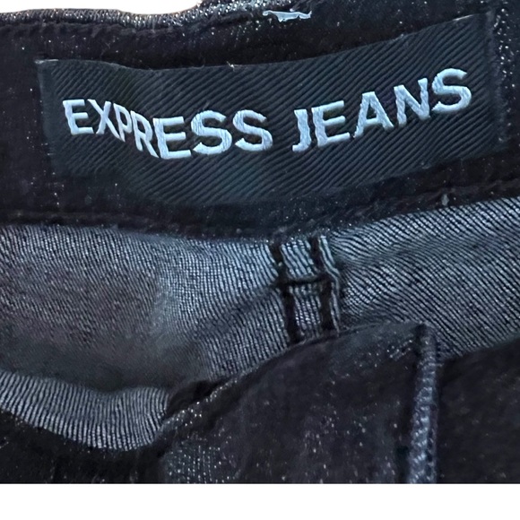 Express Black Denim High Rise Legging -Jeans! Size 4R - Picture 7 of 14
